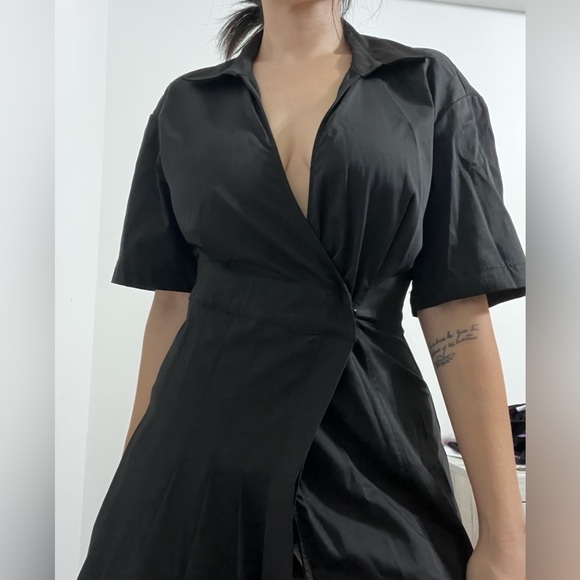 Zara black pleated dress xs - Picture 4 of 6